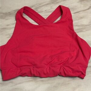 Athleta deep pink sports bra large